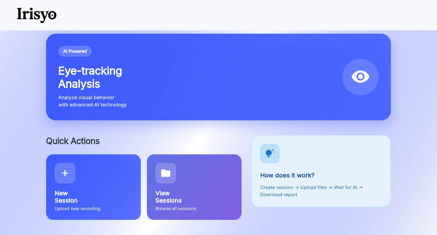 Irisyo platform — optimisation report view